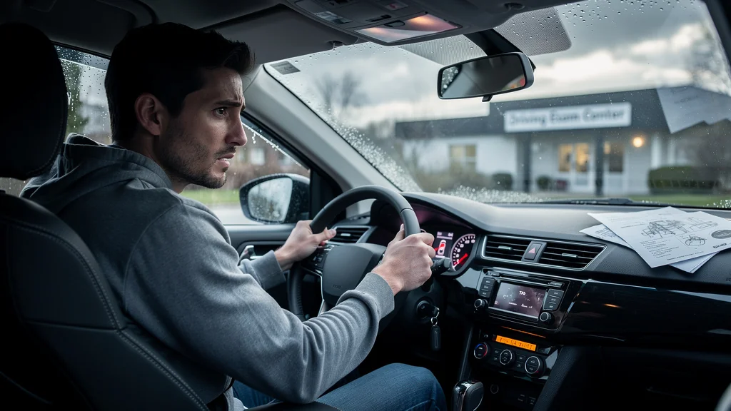 Jeune conducteur déçu ayant perdu 3 points au permis à cause d’un voyant TPMS ignoré le jour de l’examen