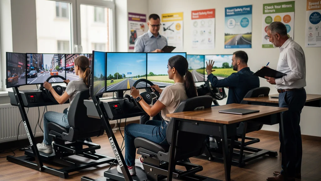 Comparaison de 4 simulateurs de conduite en auto-école pour réduire le stress avant l'examen