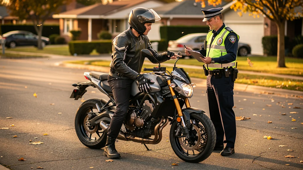 Motard sanctionné pour avoir ignoré la vérification moto avant plateau et perdu 5 points