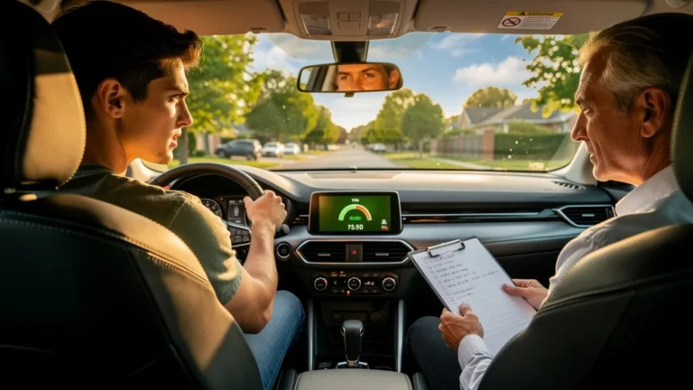 Jeune conducteur stressé perd un point au permis pour sous-estimation de l’éco-conduite