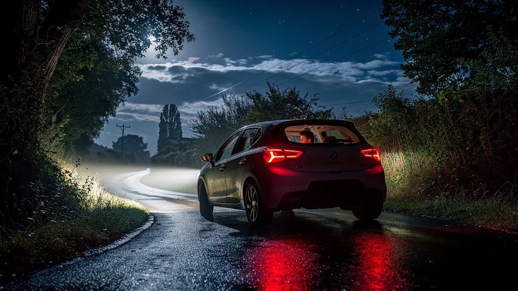 Ma première conduite de nuit sur les petites routes du Béarn avec découverte des freins