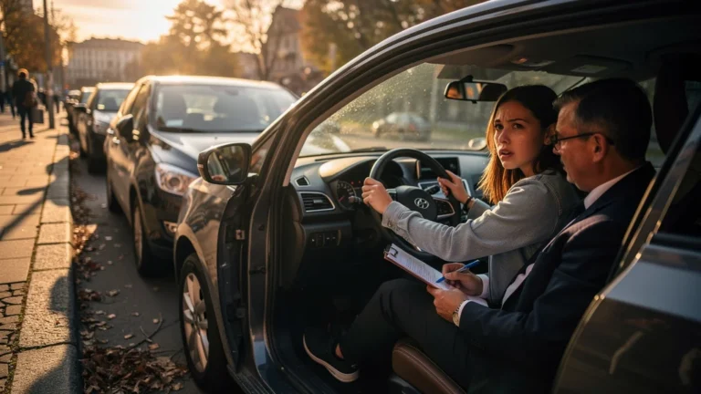 Erreur au créneau côté passager lors du grand oral de conduite : moment clé et intense